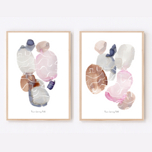 Load image into Gallery viewer, Gems Abstract Watercolour Print- 2 Piece Set