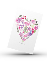 Load image into Gallery viewer, FREE - Watercolour Hearts A6 Card DIGITAL DOWNLOAD