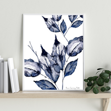 Load image into Gallery viewer, Midnight Delft Blue Single Watercolour Print