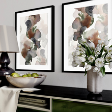 Load image into Gallery viewer, Organic Abstract Watercolour Print- 2 Piece Set