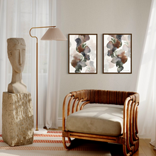 Load image into Gallery viewer, Organic Abstract Watercolour Print- 2 Piece Set