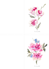 Load image into Gallery viewer, Romantic Floral Set A6 Greeting Card-DIGITAL DOWNLOAD
