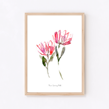 Load image into Gallery viewer, Sweet Proteas Watercolor Painting Print