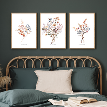 Load image into Gallery viewer, Whisper Floral Watercolour Print-3 Piece Set