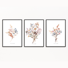 Load image into Gallery viewer, Whisper Floral Watercolour Print-3 Piece Set