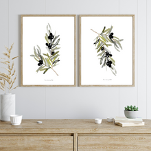Load image into Gallery viewer, Wild Olive Watercolour Print - 2 Piece Set
