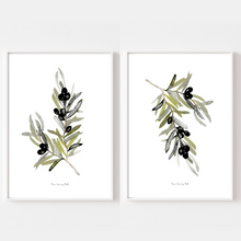 Load image into Gallery viewer, Wild Olive Watercolour Print - 2 Piece Set