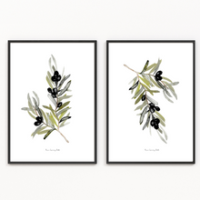 Load image into Gallery viewer, Wild Olive Watercolour Print - 2 Piece Set