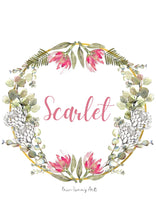 Load image into Gallery viewer, Customized Watercolour Floral Wreath Print