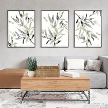 Load image into Gallery viewer, Abstract Greenery Watercolour Print - 3 Piece Set
