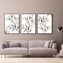 Load image into Gallery viewer, Abstract Greenery Watercolour Print - 3 Piece Set
