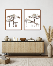Load image into Gallery viewer, Baobab Watercolour Print - 2 Piece Set

