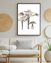 Load image into Gallery viewer, Baobab Trees Watercolour Print
