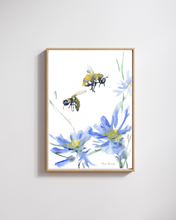 Load image into Gallery viewer, Bees Watercolour Print
