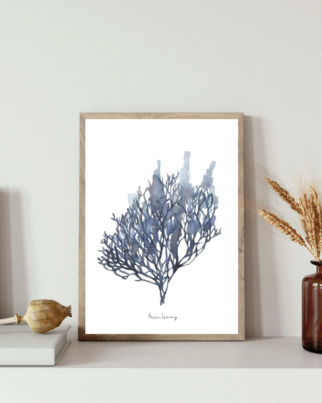 Blue Seaweed Print