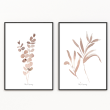 Load image into Gallery viewer, Boho Botanical Watercolour Print Set - 2 Piece
