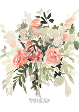 Load image into Gallery viewer, Wedding Bouquet Custom Watercolour Print
