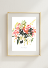 Load image into Gallery viewer, Wedding Bouquet Custom Watercolour Print
