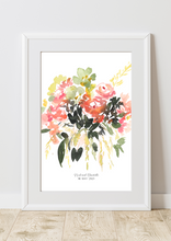 Load image into Gallery viewer, Wedding Bouquet Custom Watercolour Print
