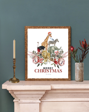 Load image into Gallery viewer, Christmas Safari Watercolour Print
