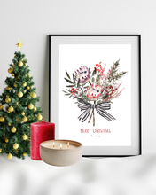 Load image into Gallery viewer, Christmas Bouquet Watercolour Print
