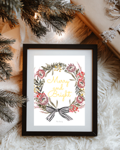 Load image into Gallery viewer, Christmas Wreath Watercolour Print
