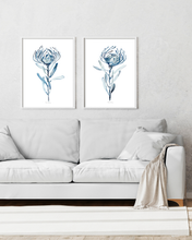 Load image into Gallery viewer, Blue Delft Pin Cushions Watercolour Print - 2 Piece
