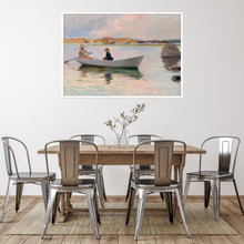 Load image into Gallery viewer, Girls in a rowing boat Vintage Print
