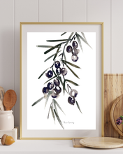 Load image into Gallery viewer, Greek Olive Watercolour Print

