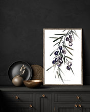 Load image into Gallery viewer, Greek Olive Watercolour Print
