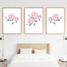 Load image into Gallery viewer, Heirloom Hydrangeas Watercolour Print -3 Piece Set
