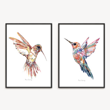 Load image into Gallery viewer, Hummingbirds Print - 2 Piece Set
