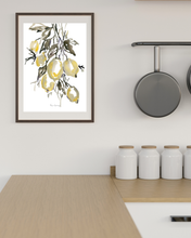 Load image into Gallery viewer, Lemon Branch Watercolour Print
