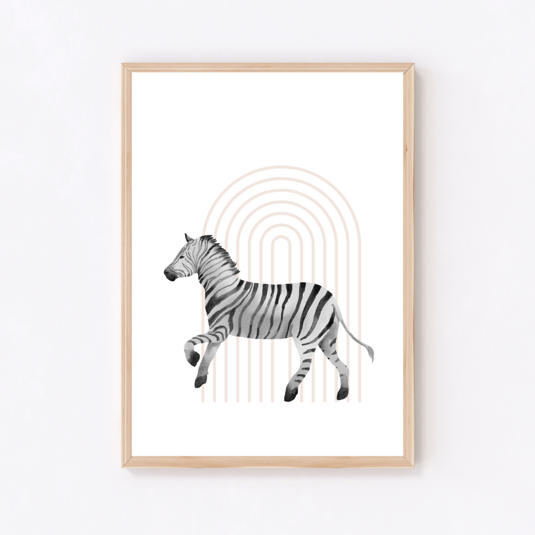 Safari Zebra Poster Print