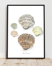 Load image into Gallery viewer, Collecting Shells Watercolour Print
