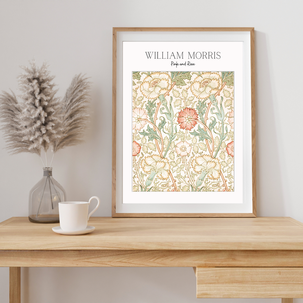 William Morris Pink and Rose Print