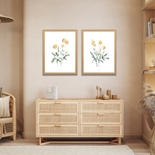 Load image into Gallery viewer, Yellow Dainty Watercolour Print - 2 Piece Set
