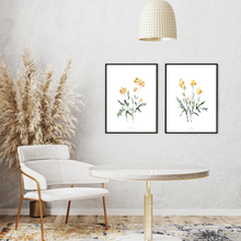 Load image into Gallery viewer, Yellow Dainty Watercolour Print - 2 Piece Set
