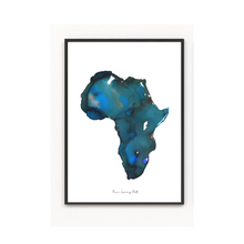 Load image into Gallery viewer, Africa Sapphire Watercolour Print
