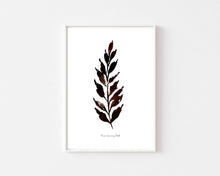 Load image into Gallery viewer, Black Leaf Watercolour Print
