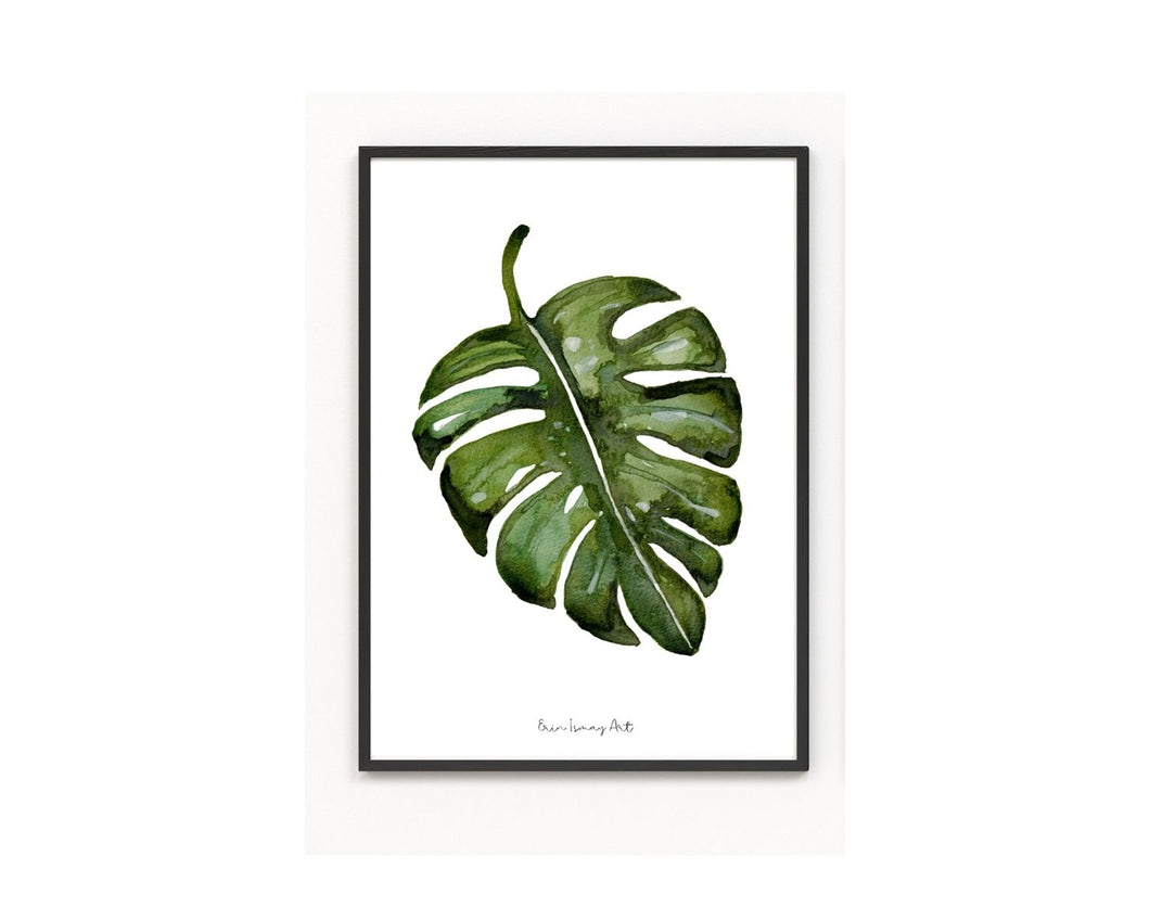 Delicious Monstera Leaf Watercolour Print