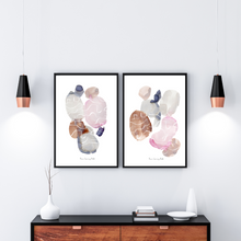 Load image into Gallery viewer, Gems Abstract Watercolour Print- 2 Piece Set
