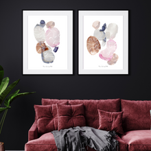 Load image into Gallery viewer, Gems Abstract Watercolour Print- 2 Piece Set
