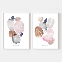 Load image into Gallery viewer, Gems Abstract Watercolour Print- 2 Piece Set
