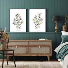 Load image into Gallery viewer, Golden Berry Watercolour Print- 2 Piece Set
