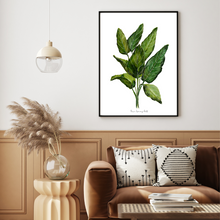 Load image into Gallery viewer, Tropical Leaves Watercolor Print
