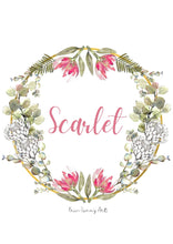 Load image into Gallery viewer, Customized Watercolour Floral Wreath Print
