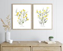 Load image into Gallery viewer, Yellow Wildflowers Print 2-Piece Set
