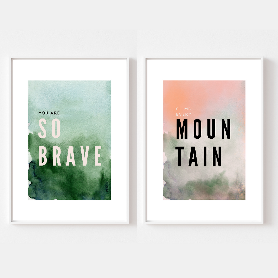 You are so brave -2 Piece Poster Print