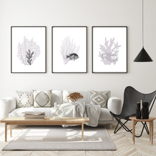 Load image into Gallery viewer, Grey Coral - 3 Piece Poster Print
